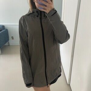 Kith Men's Lightweight Full Zip Hooded Windbreaker Jacket Grey Small